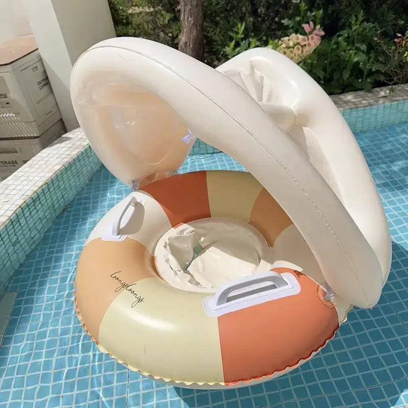  Baby Swim Float With Adjustable Sun Canopy For Comfort -  ToylandEU™