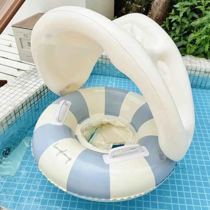  Baby Swim Float With Adjustable Sun Canopy For Comfort -  ToylandEU™