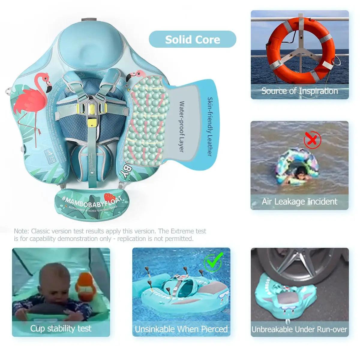  Mambobaby Gentle Skin Safe Baby Swimming Ring With Canopy -  ToylandEU™