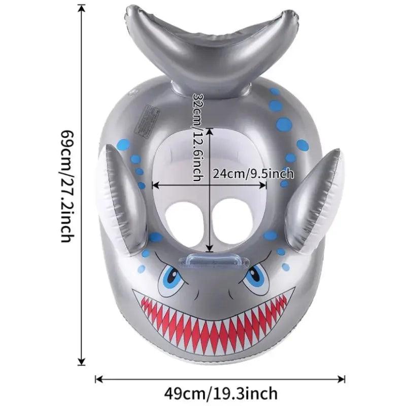  Shark Baby Swim Seat Ring For Toddlers With Safety Handles -  ToylandEU™