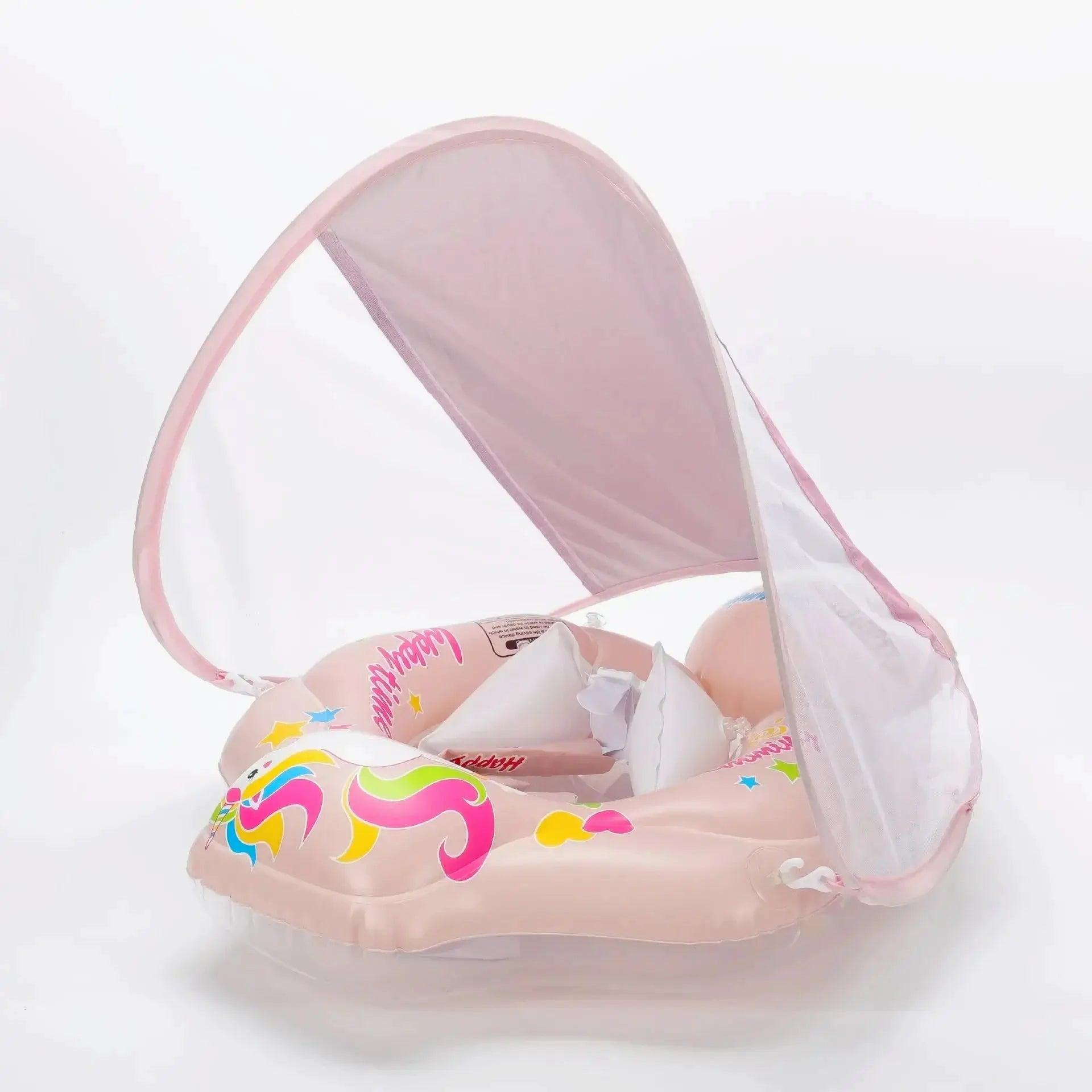  Baby Swim Float With Canopy Extra Stability And Safety -  ToylandEU™