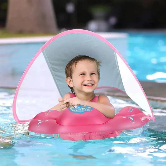  Baby Swim Float With Sun Canopy For Extra Stability -  ToylandEU™