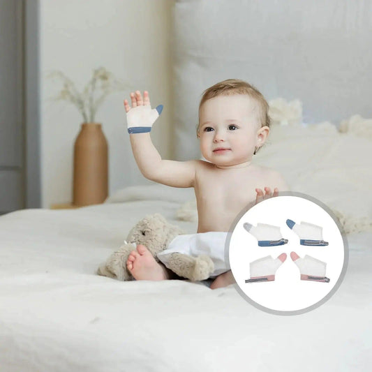  Baby Thumb Sucking Stop Gloves Soft Nylon Finger Guards -  ToylandEU™