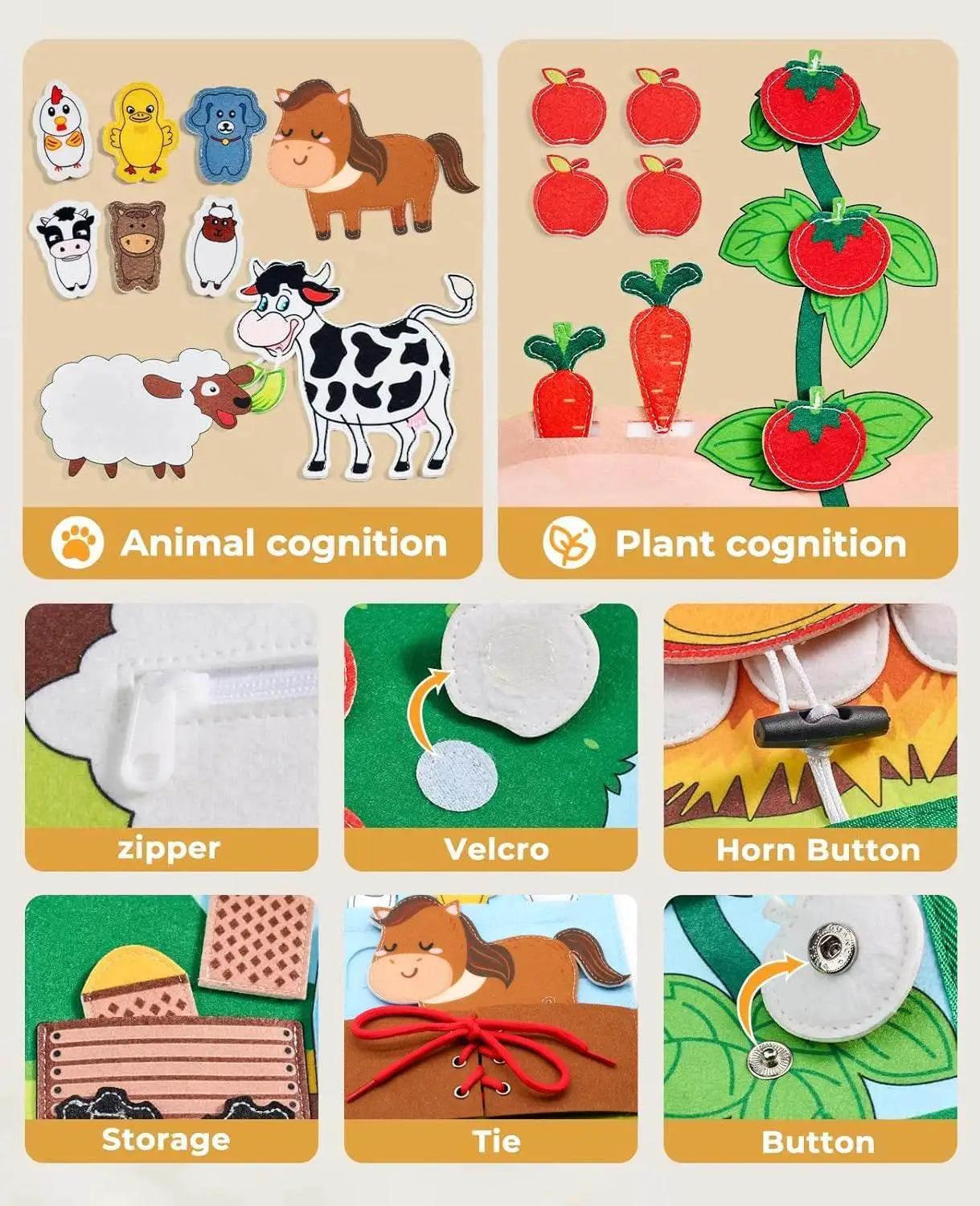  Baby Toy Soft 3D Cloth Book for Infant Learning Skills -  ToylandEU™