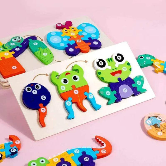  Baby Toy Wooden 3D Puzzle Cartoon Jigsaw for Kids -  ToylandEU™