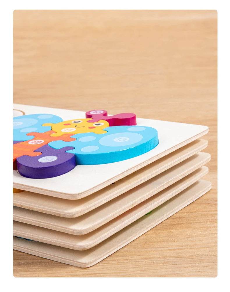 Baby Toy Wooden 3D Puzzle Toys Life Cycle Cartoon Jigsaw - ToylandEU