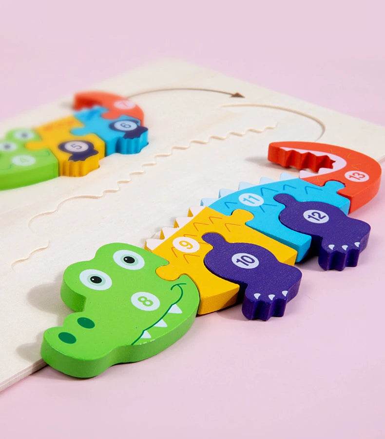 Baby Toy Wooden 3D Puzzle Toys Life Cycle Cartoon Jigsaw - ToylandEU