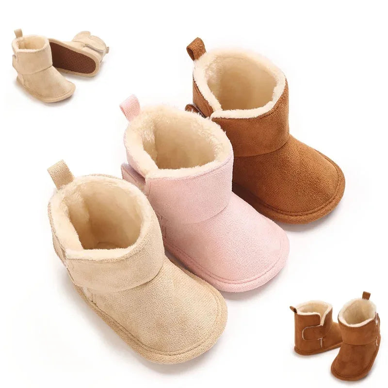 Baby Winter Boots With Velcro Anti Slip Soft Sole Newborn - ToylandEU