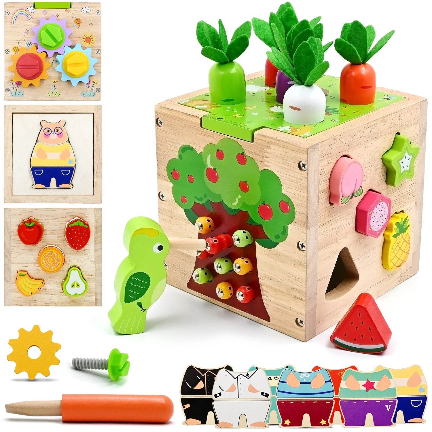 Baby Wooden Activity Cube Center Toys for Boys Girls - ToylandEU