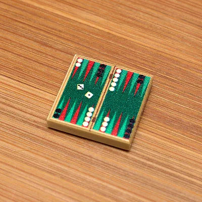 Backgammon Custom Printed 2x2 LEGO Tile For Collectors - ToylandEU