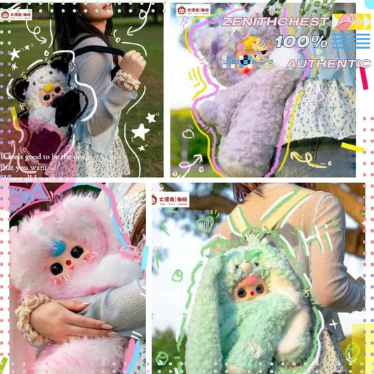  Backpack | Baby Three Hug Theme Vinyl Face | Toylandeu™ 