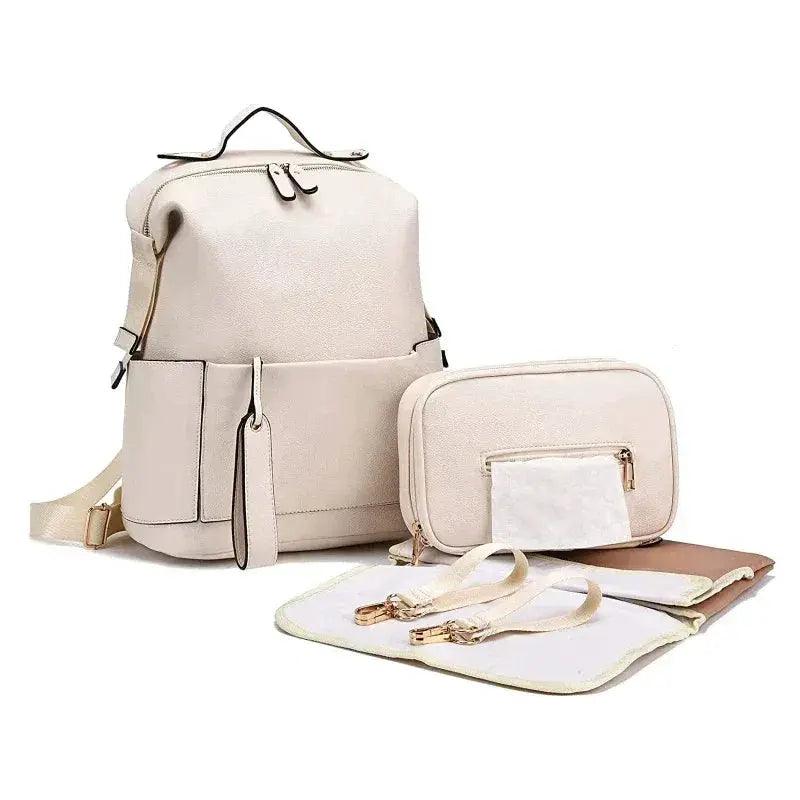  Leather Diaper Bag Large Capacity Maternity Backpack -  ToylandEU™