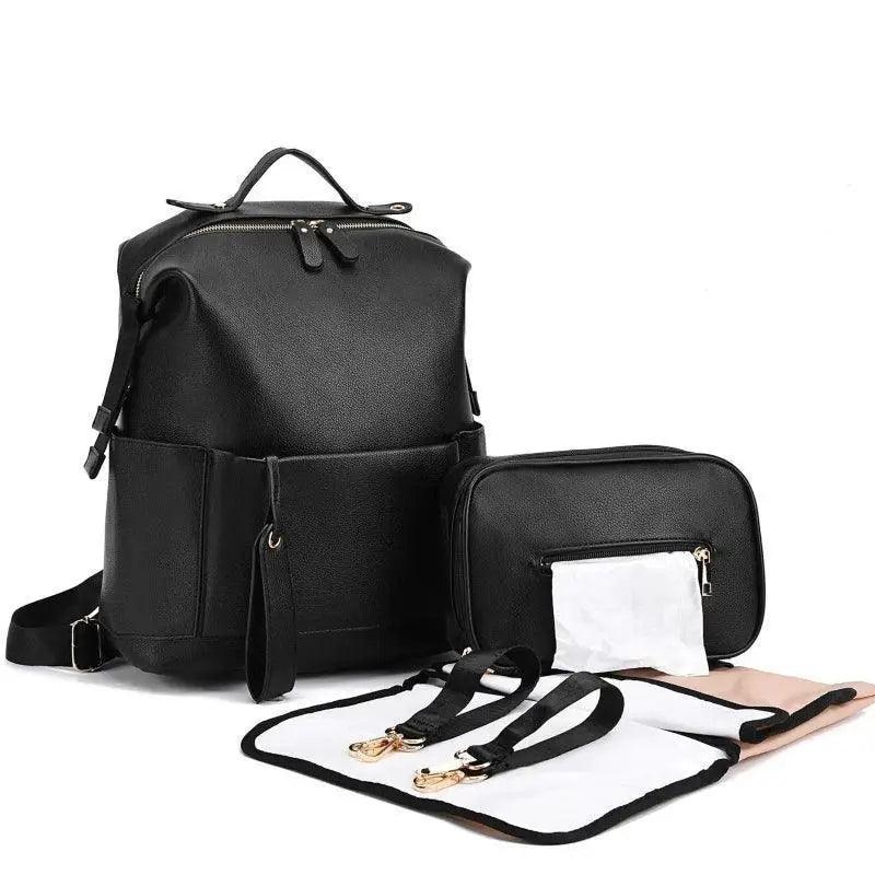  Leather Diaper Bag Large Capacity Maternity Backpack -  ToylandEU™