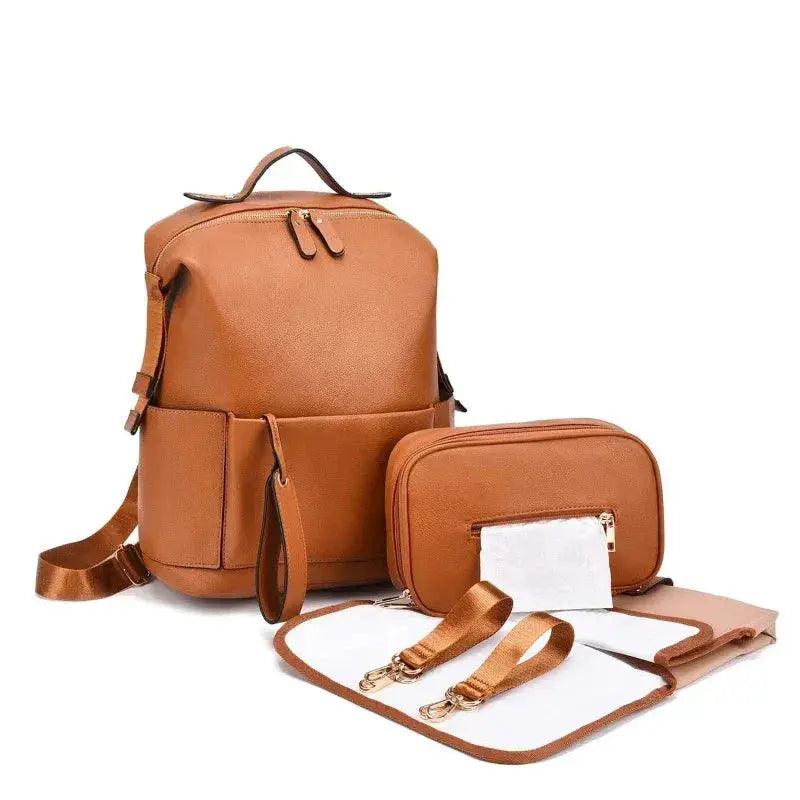  Leather Diaper Bag Large Capacity Maternity Backpack -  ToylandEU™