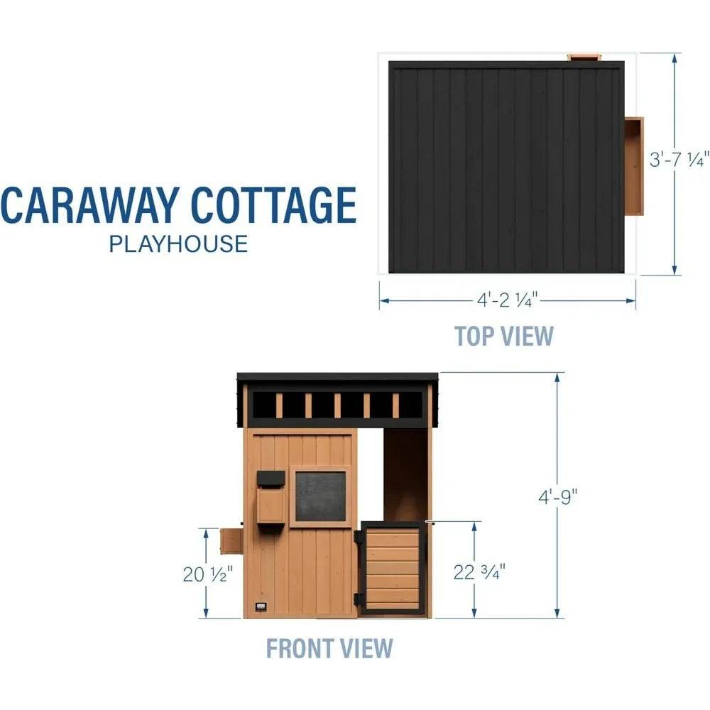 Backyard Discovery Caraway Cottage Cedar Wood Kids Playhouse - ToylandEU