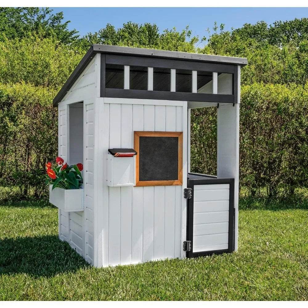 Backyard Discovery Caraway Cottage Cedar Wood Kids Playhouse - ToylandEU