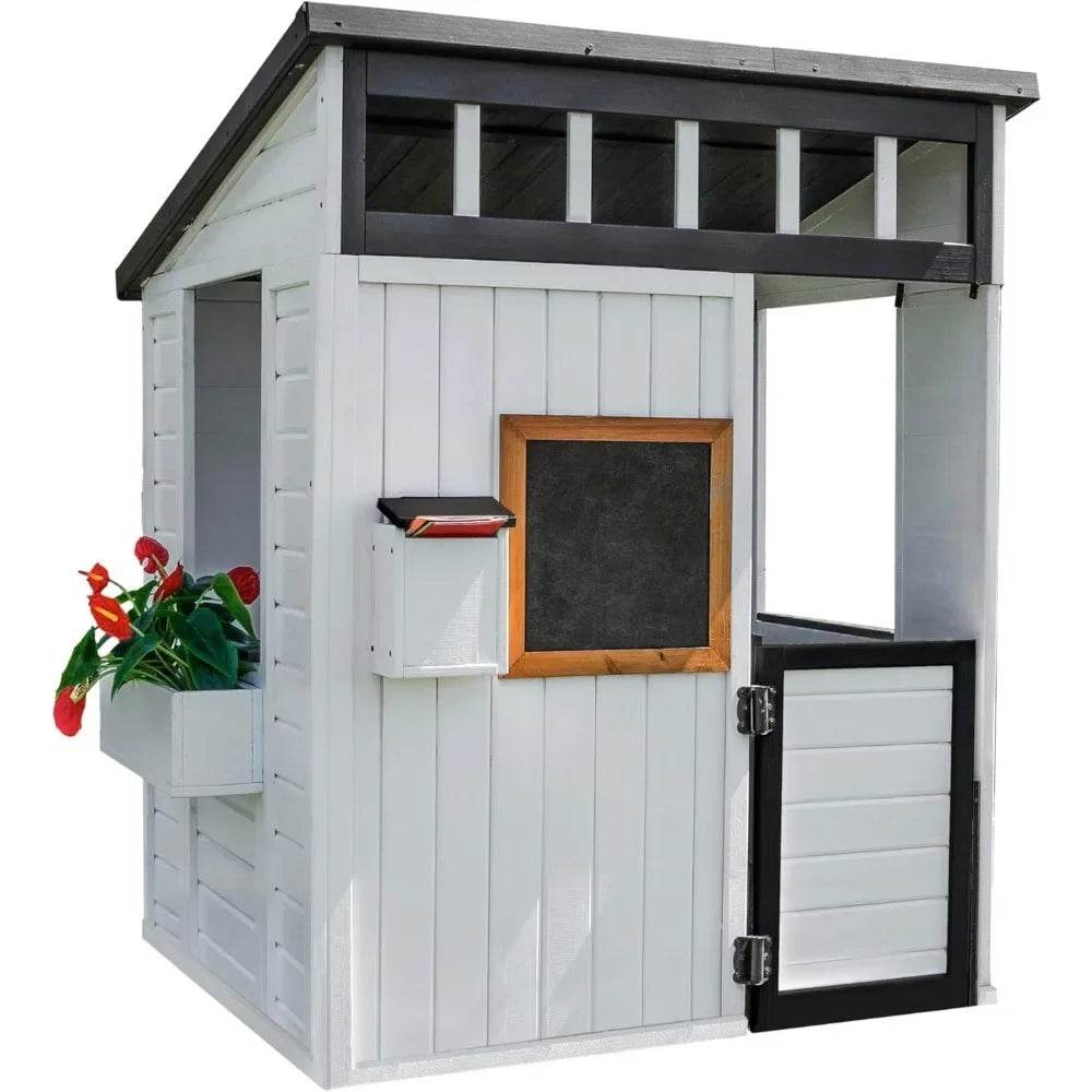 Backyard Discovery Caraway Cottage Cedar Wood Kids Playhouse - ToylandEU