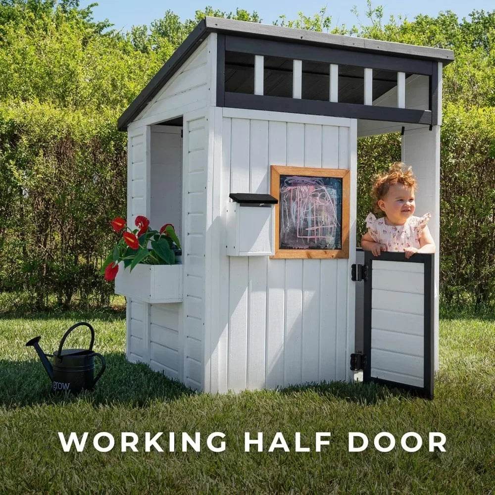 Backyard Discovery Caraway Cottage Cedar Wood Kids Playhouse - ToylandEU