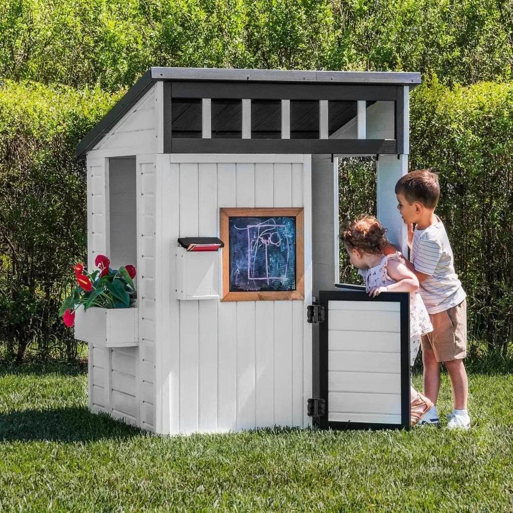 Backyard Discovery Caraway Cottage Cedar Wood Kids Playhouse - ToylandEU