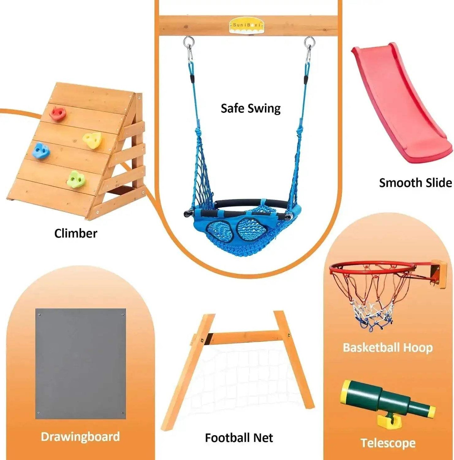 Backyard Toddler Playground Set With Durable Slide And Swing - ToylandEU
