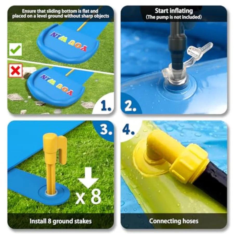 Backyard Water Slide | Blue and Yellow | Toylandeu™