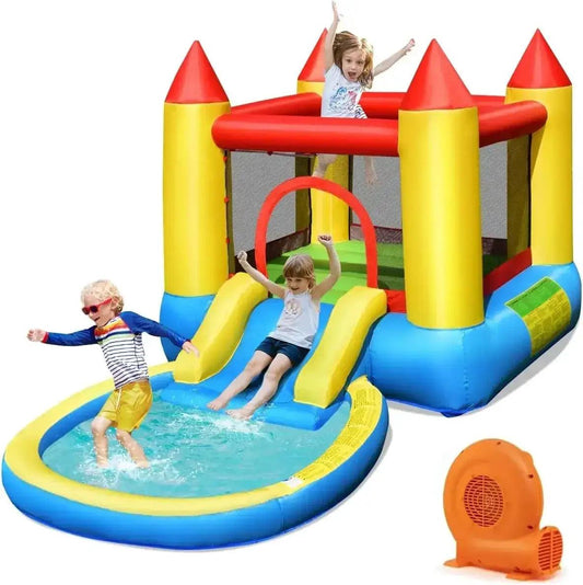  Backyard Water Slide Bounce House Ball Pit Outdoor Fun -  ToylandEU™