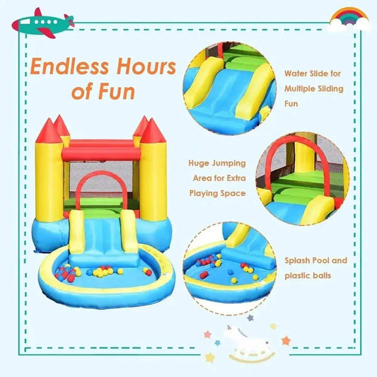  Backyard Water Slide Bounce House Ball Pit Outdoor Fun -  ToylandEU™