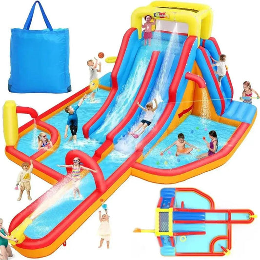  Backyard Water Slide Obstacle Course 16 in 1 Arena -  ToylandEU™