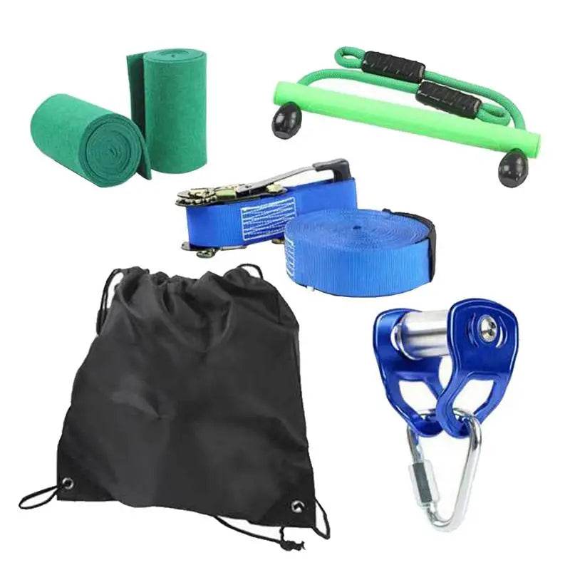 Backyard Zipline Kit Warrior Obstacle Course for Kids Outdoor Play Equipment Adventurous Backyard Playset for Building and Playing - ToylandEU