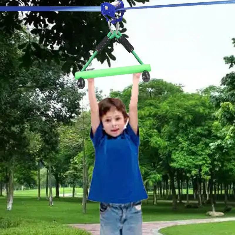 Backyard Zipline Kit Warrior Obstacle Course for Kids Outdoor Play Equipment Adventurous Backyard Playset for Building and Playing - ToylandEU