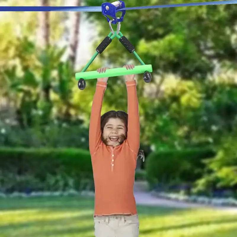 Backyard Zipline Kit Warrior Obstacle Course for Kids Outdoor Play Equipment Adventurous Backyard Playset for Building and Playing - ToylandEU
