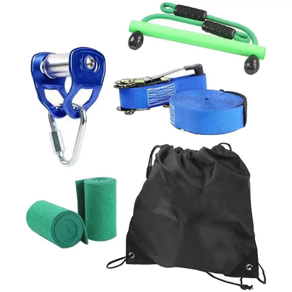 Backyard Zipline Kit Warrior Obstacle Course for Kids Outdoor Play Equipment Adventurous Backyard Playset for Building and Playing - ToylandEU