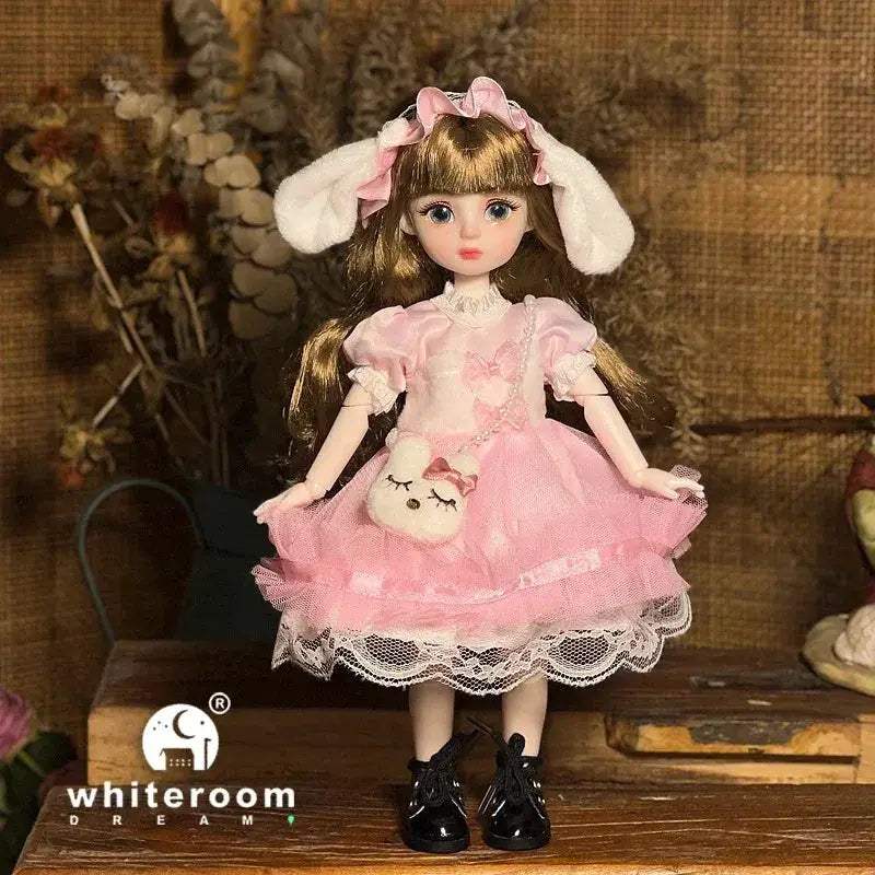 Ball Jointed Doll 30cm With Starry Grey Eyes Fashion Outfit - ToylandEU