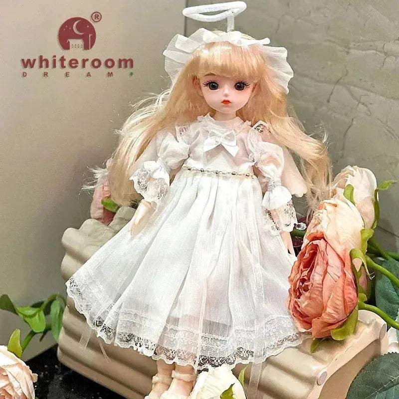 Ball Jointed Doll 30cm With Starry Grey Eyes Fashion Outfit - ToylandEU