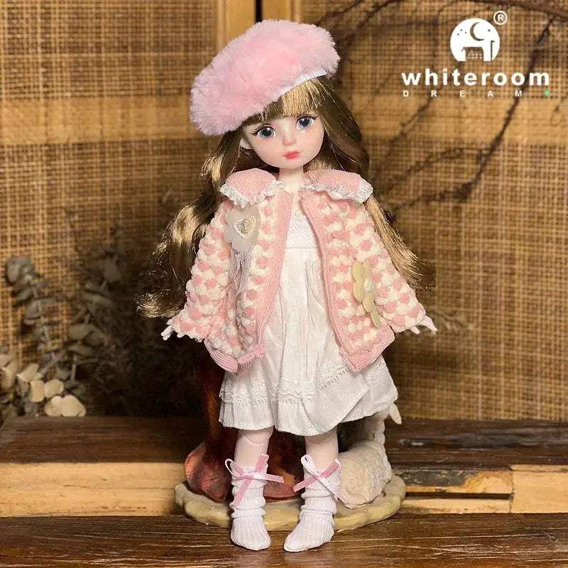 Ball Jointed Doll 30cm With Starry Grey Eyes Fashion Outfit - ToylandEU