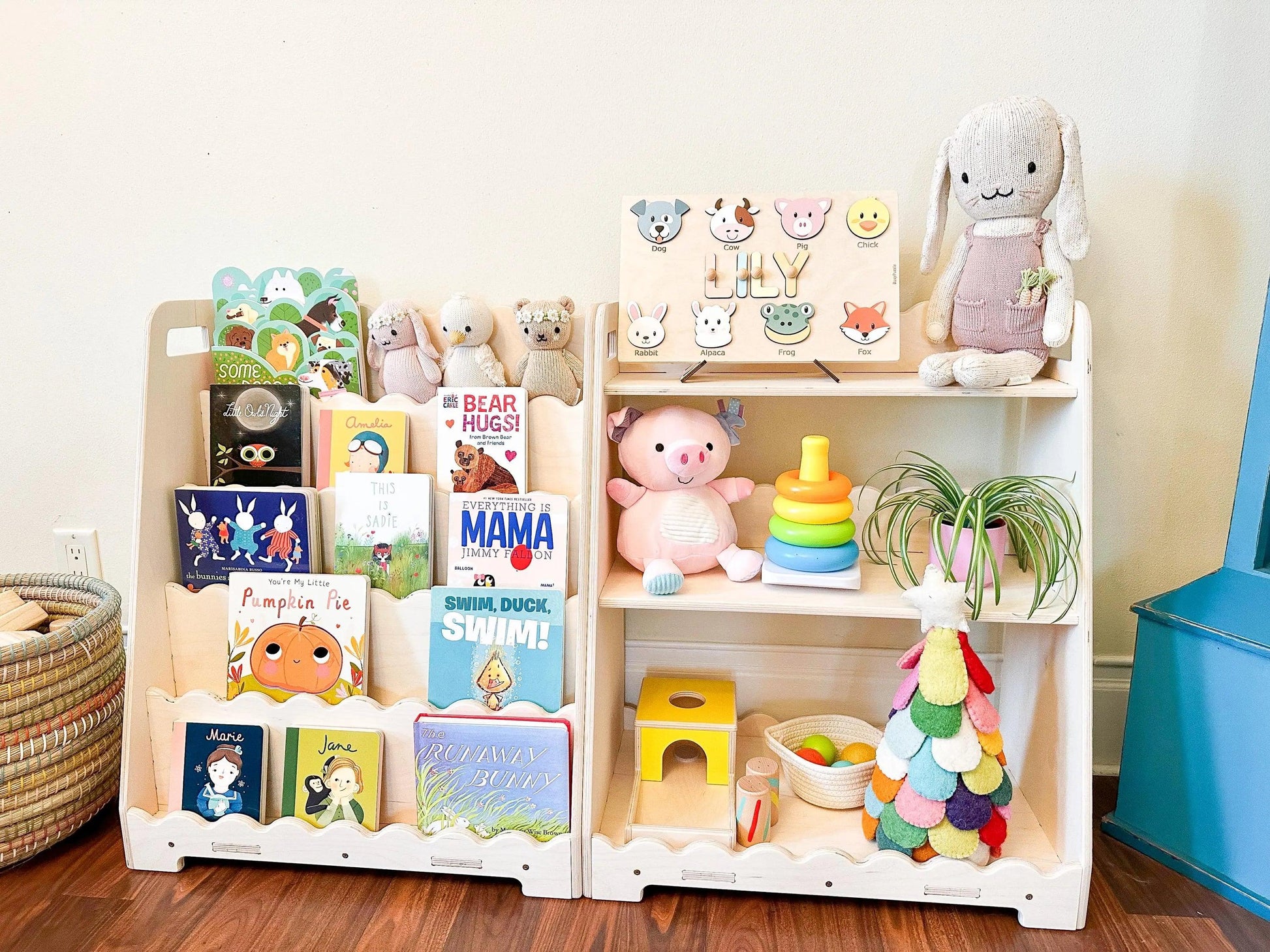 Baltic Birch Bookshelf | Scalloped Edges | Toylandeu™