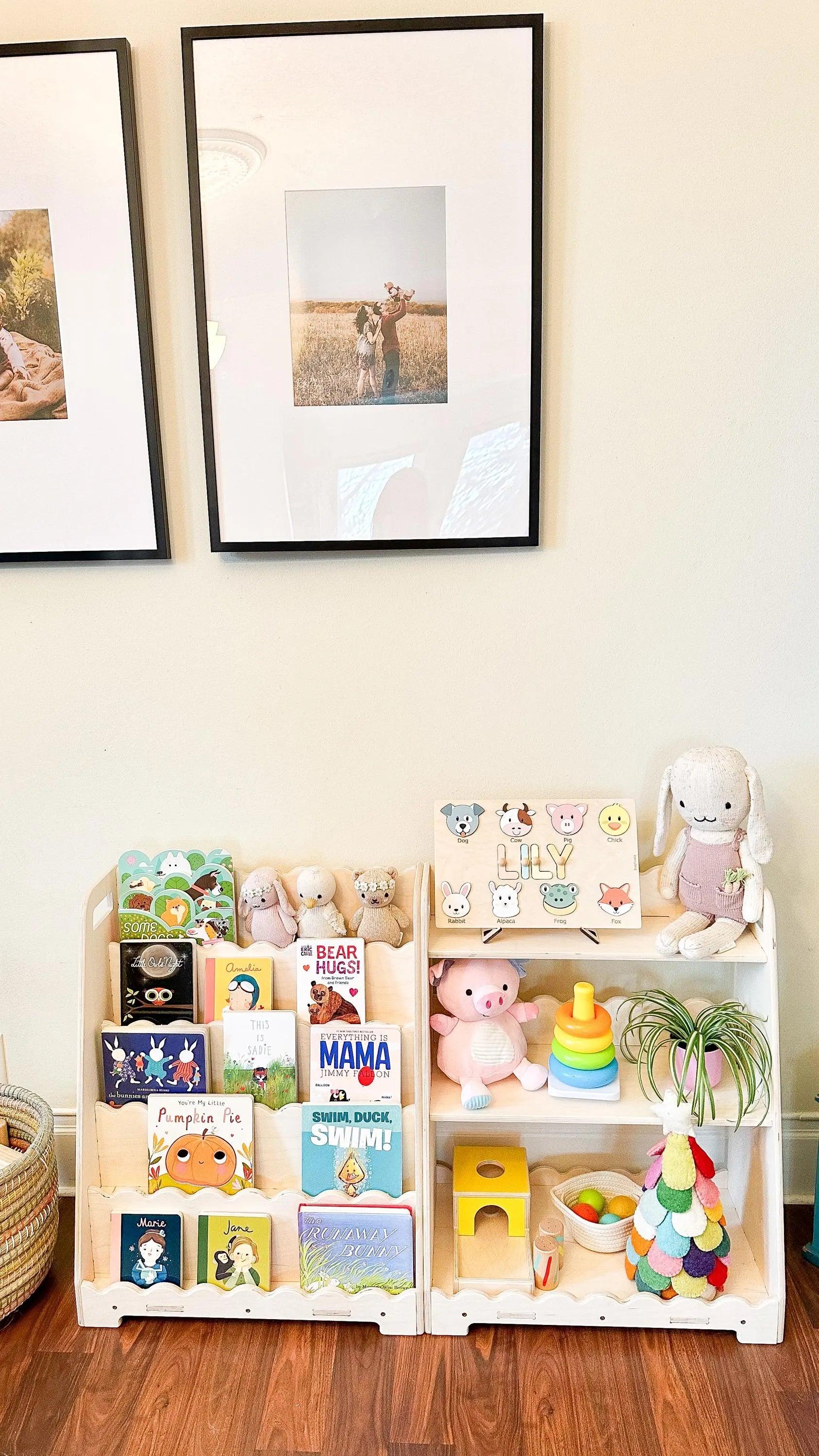 Baltic Birch Bookshelf | Scalloped Edges | Toylandeu™