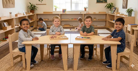 Baltic Birch Furniture | Semi Circle Table | Toylandeu™