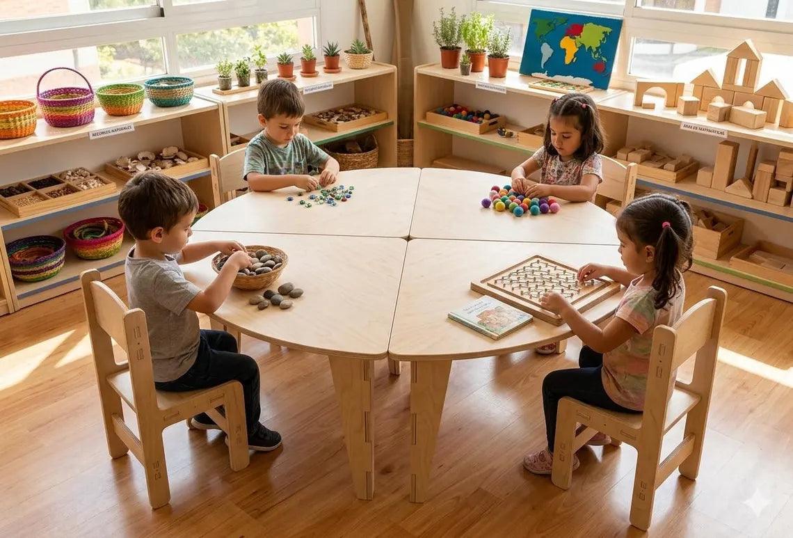 Baltic Birch Furniture | Semi Circle Table | Toylandeu™