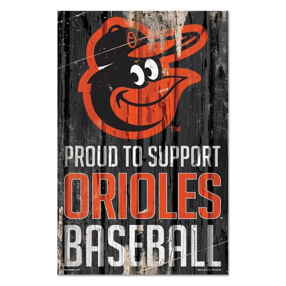  Baltimore Orioles 11x17 Wood Sign Proud To Support Fans -  ToylandEU™