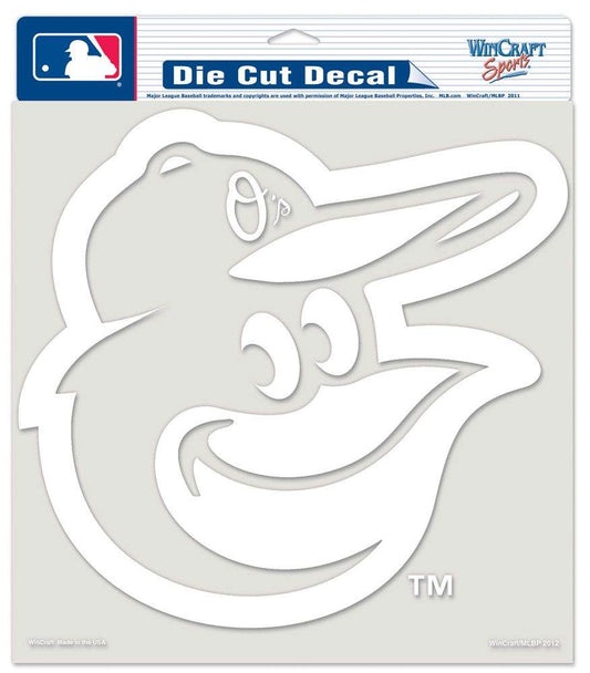 Baltimore Orioles Decal 8x8 Die Cut White - ToylandEU