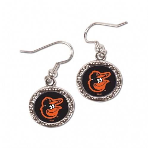Baltimore Orioles Earrings Round Design Officially Licensed - ToylandEU