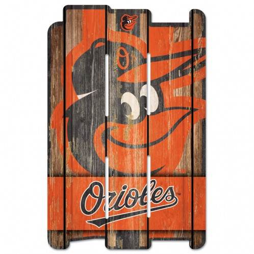 Baltimore Orioles Fence Sign 11x17 Wood Style Special Order - ToylandEU