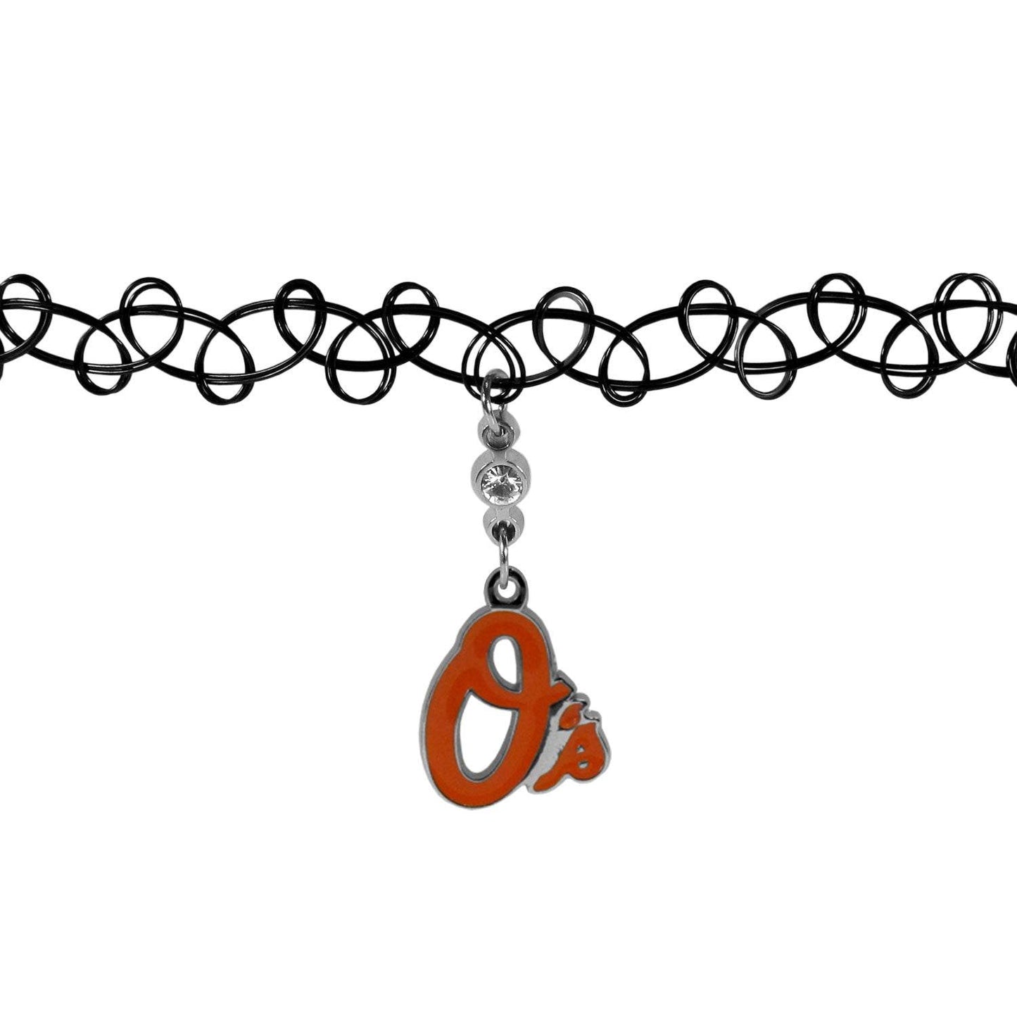 Baltimore Orioles Knotted Choker Necklace with Rhinestones - ToylandEU
