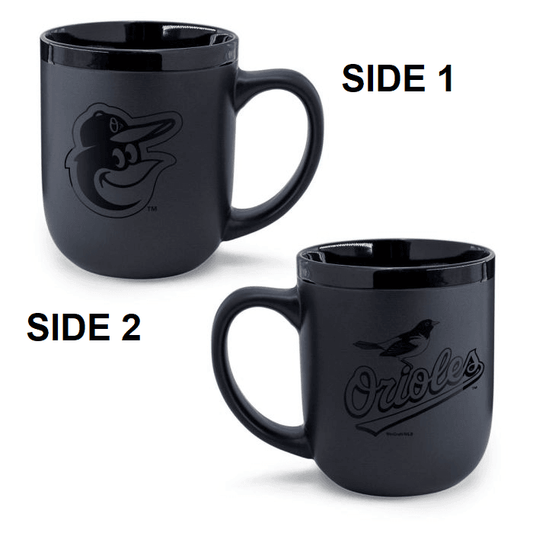 Baltimore Orioles Matte Black Coffee Mug 17oz Ceramic - ToylandEU