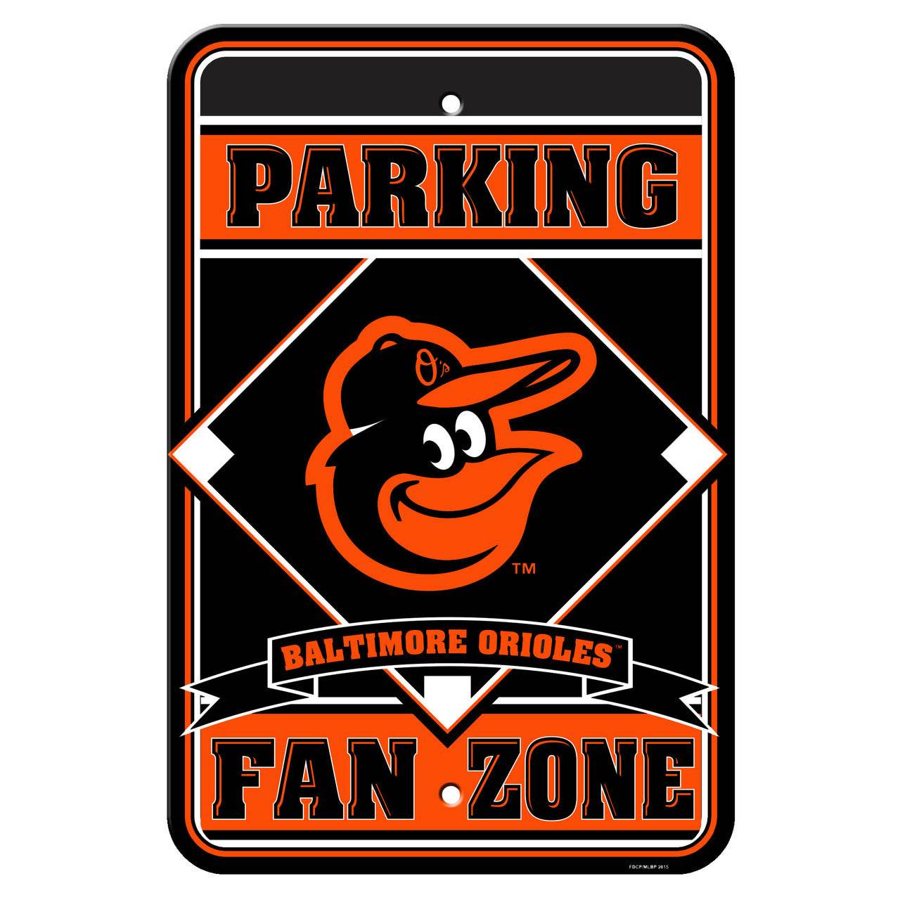 Baltimore Orioles Parking Sign 12x18 Plastic Fan Zone - ToylandEU