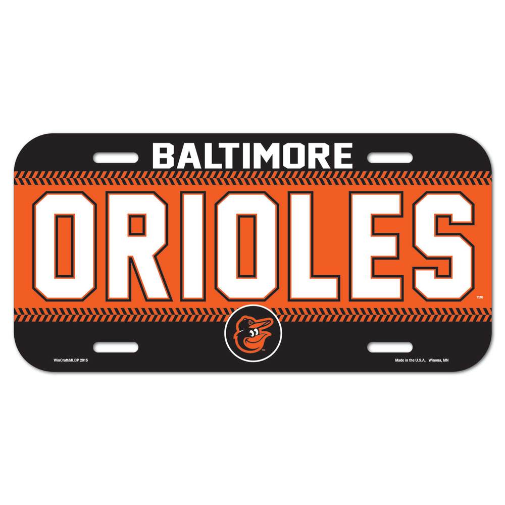 Baltimore Orioles Plastic License Plate Special Order - ToylandEU