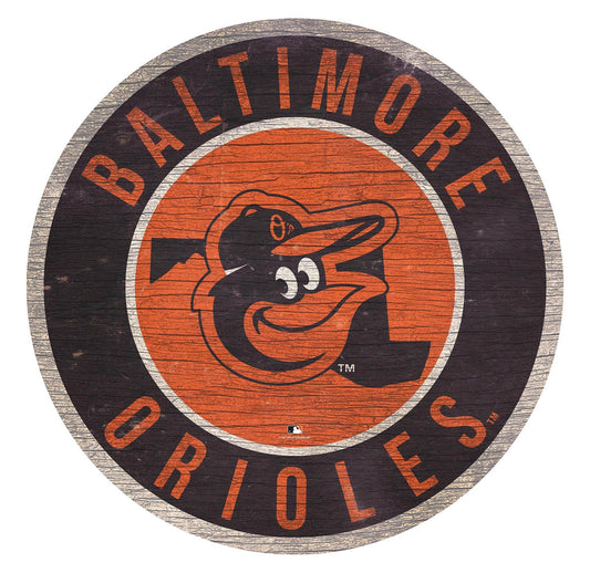Baltimore Orioles Round Wood Sign State Design Custom Order - ToylandEU
