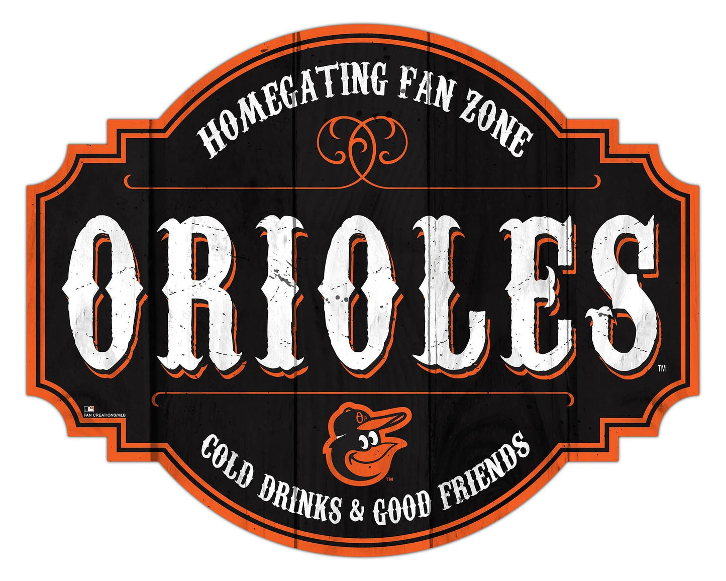 Baltimore Orioles Wood Sign 12 Inch Homegating Tavern - ToylandEU