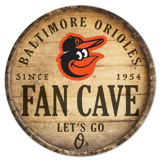 Baltimore Orioles Wood Sign 14 Inch Round Barrel Top Design -  ToylandEU™